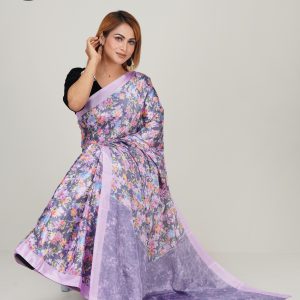 ল্যাভেন্ডার সিল্ক শাড়ী