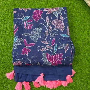 নীল লতা কাজের ডিজাইন